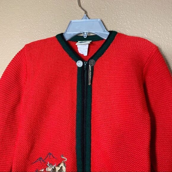 Usar Trachten wool blend red sweater - Picture 3 of 14
